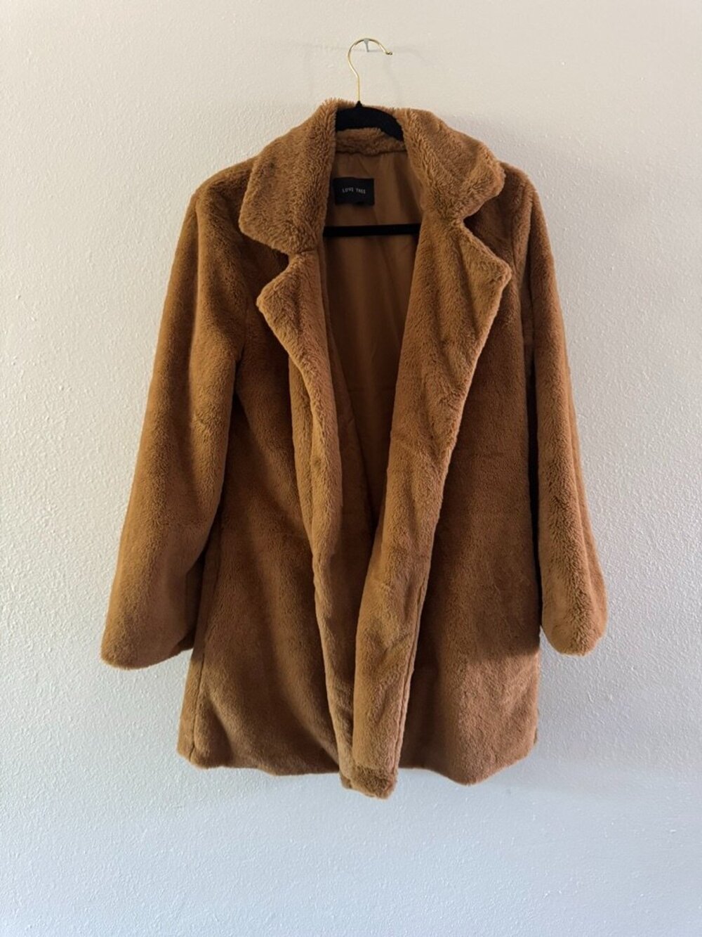 Love Tree - Caramel Color - Faux Fur - Coat
